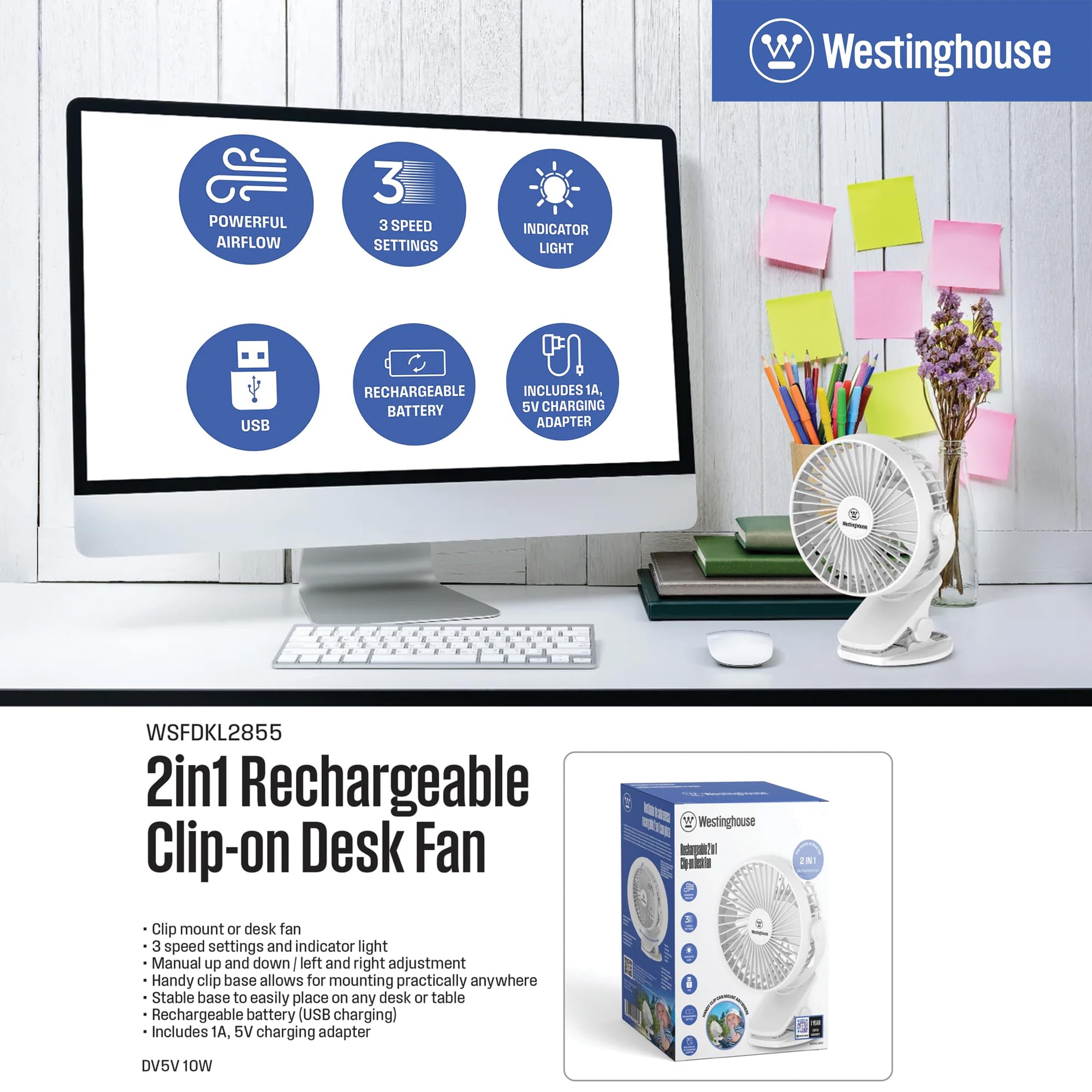 Amazon.com: Westinghouse Portable 2-in-1 Rechargeable Table